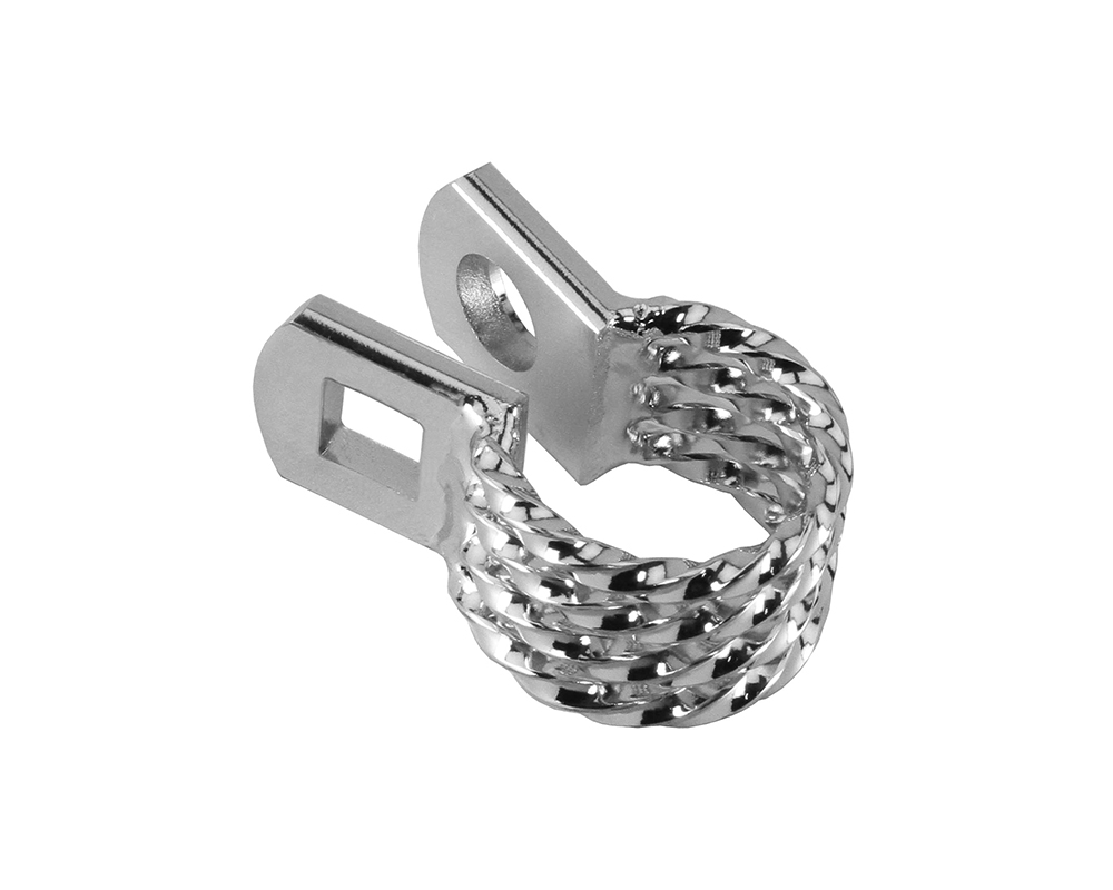 Bike Lowrider Twisted Seatpost Clamp Outer Diameter 22.2mm 595 Chrome.